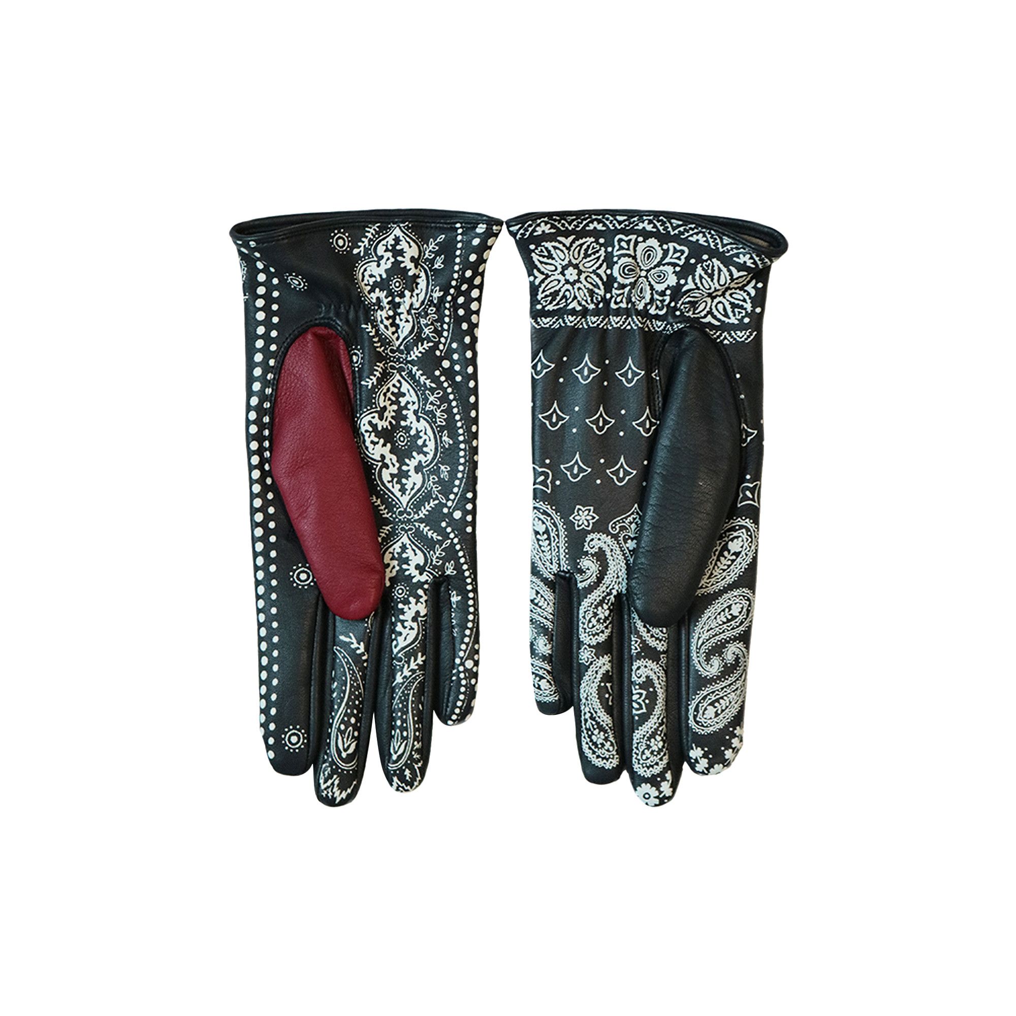 Buy Kapital Leather Bandana Gloves 'Navy' - EK 802 NAVY | GOAT