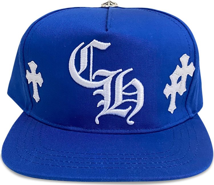 Chrome Hearts Cross Patch Baseball Hat Blue