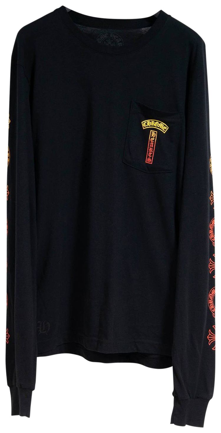 Chrome Hearts Gradient Logo Long Sleeve T Shirt Black