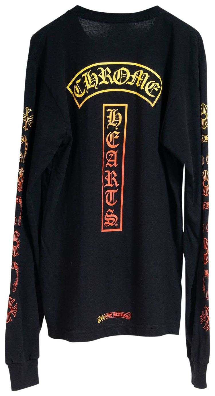 Chrome Hearts Gradient Logo Long Sleeve T Shirt Black