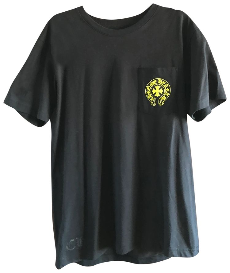 Chrome Hearts Made In Hollywood T Shirt BlackYellow