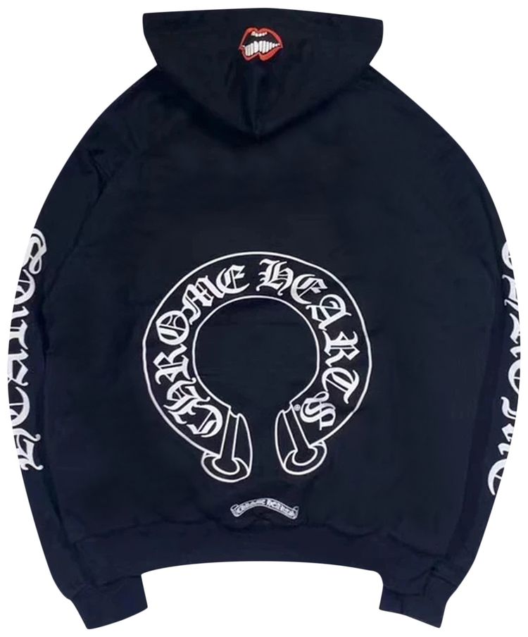 Chrome Hearts x Matty Boy Chomper Horseshoe Hoodie Black