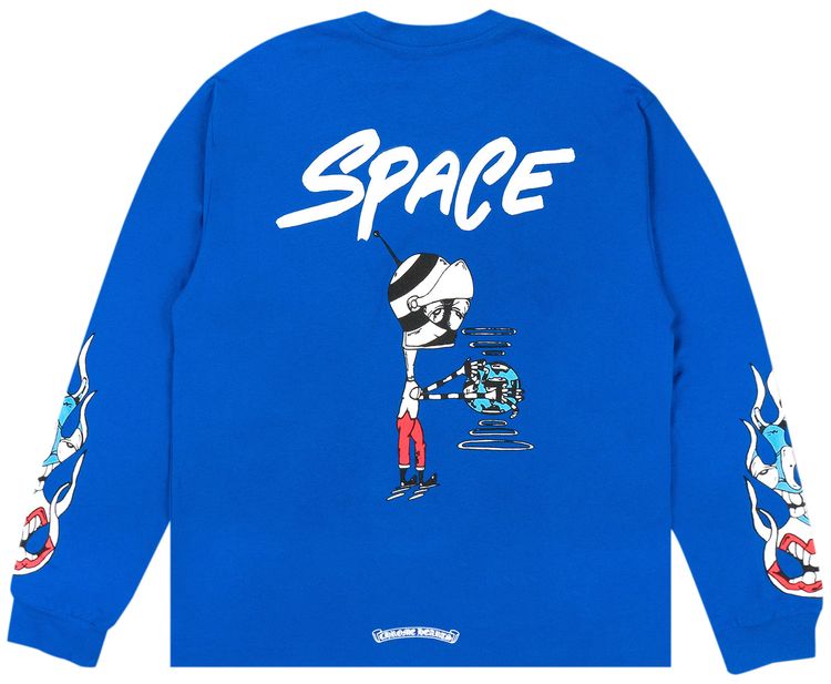Chrome Hearts x Matty Boy Space Long Sleeve T Shirt Blue