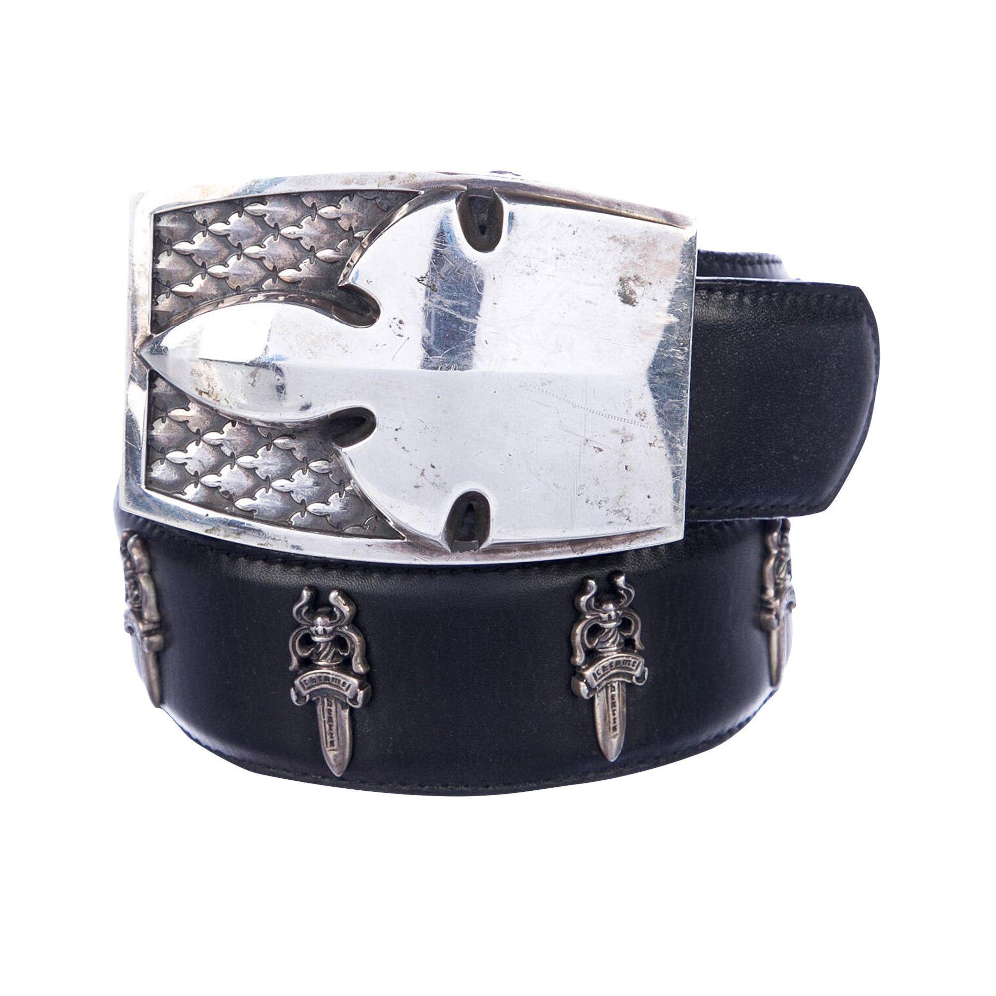 Buy Chrome Hearts Fleur Belt Buckle w/ Dagger Belt Strap 'Black Buy Chrome Hearts Fleur Belt Buckle w/ Dagger Belt Strap 'Black