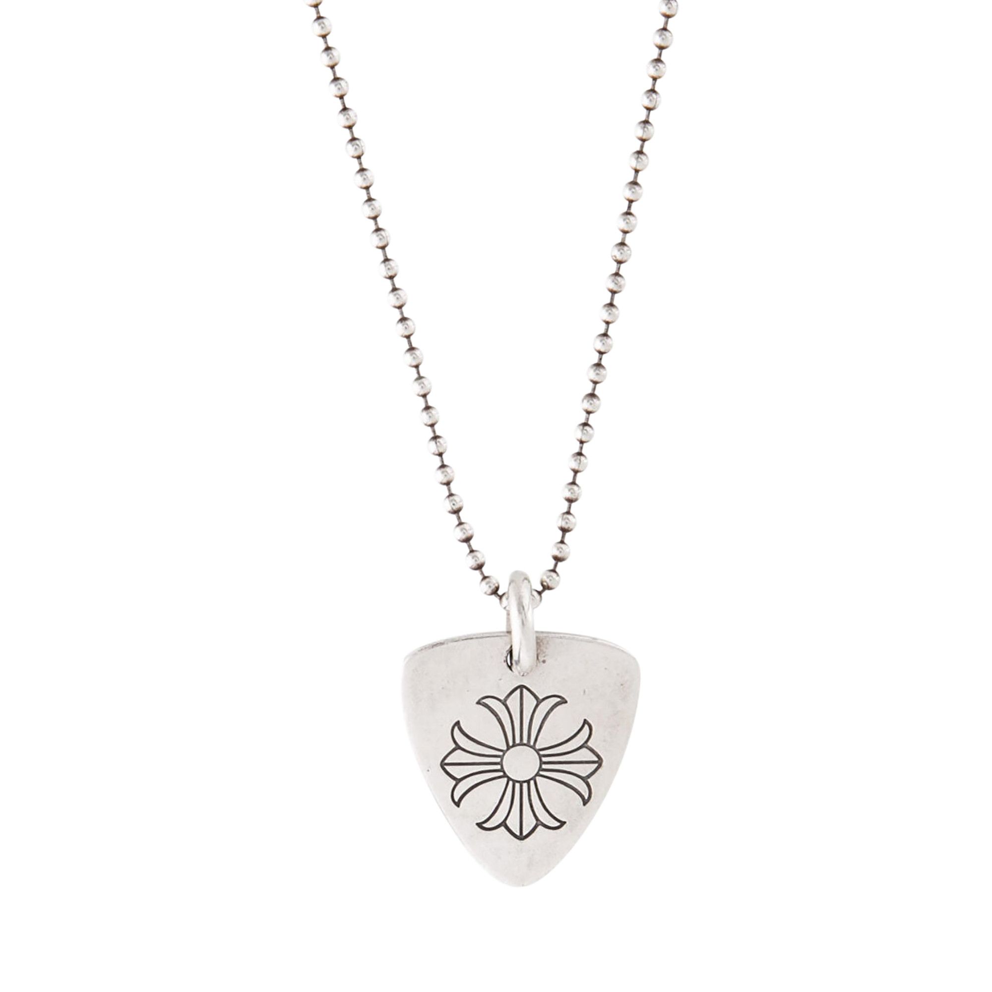 Buy Chrome Hearts Maltese Cross Triangle Dog Tag Pendant Necklace Silver 1383 100000606MCTD SILV GOAT