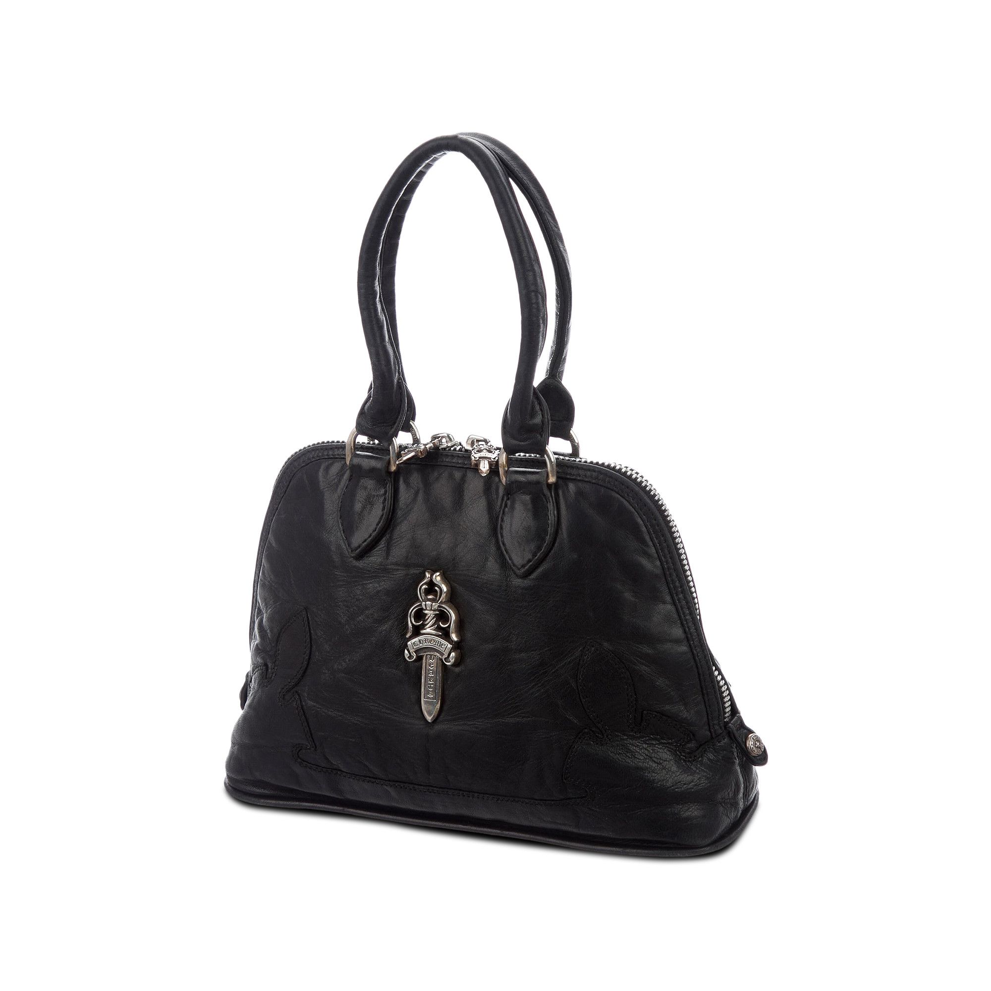 Buy Chrome Hearts Leather Handle Bag 'Black' - 1383