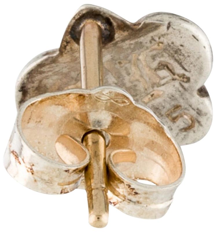 Chrome Hearts Fleur De Lis Stud Earring Silver