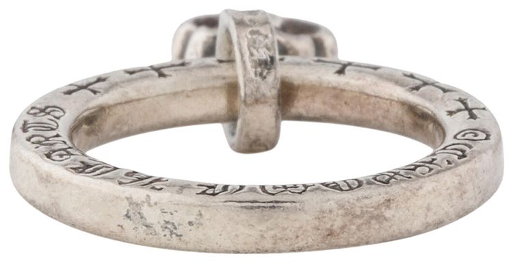 Chrome Hearts Fleur De Lis Charm Ring Silver