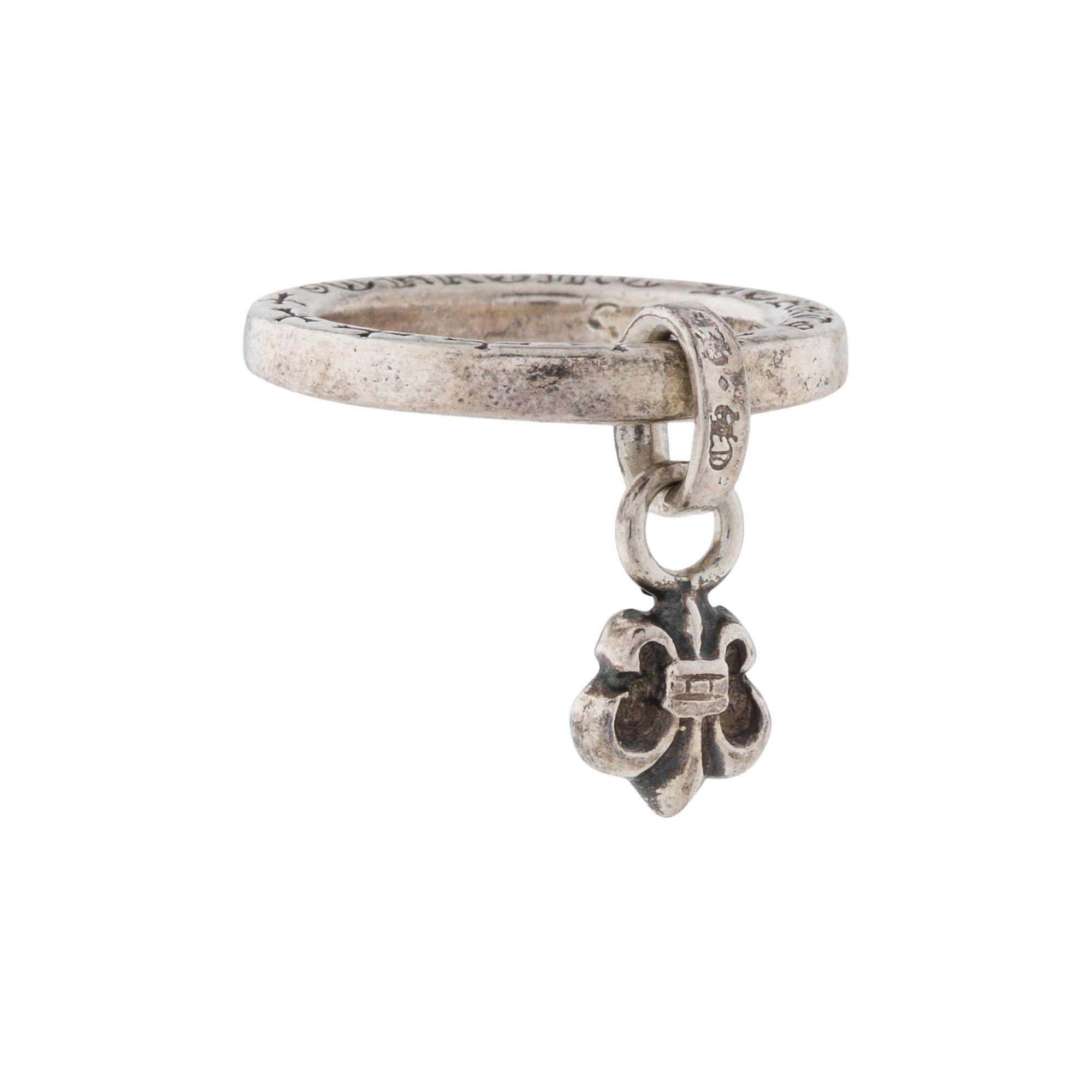 Buy Chrome Hearts Fleur De Lis Charm Ring Silver 1383 100000606FDLC SILV GOAT