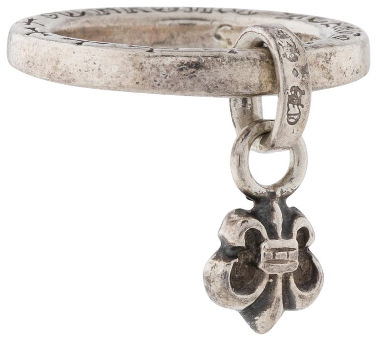 Chrome Hearts Fleur De Lis Charm Ring Silver