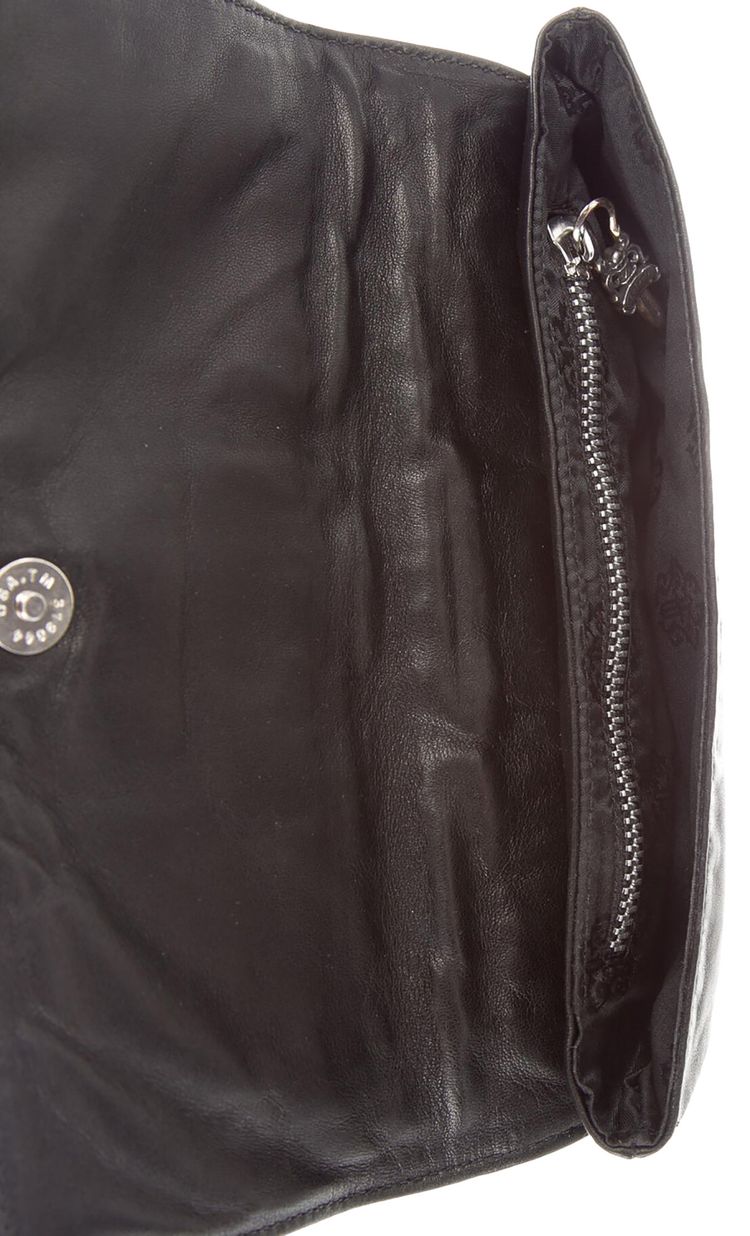 Chrome Hearts Leather Continental Wallet Black