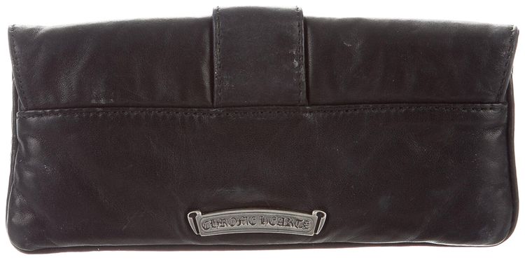 Chrome Hearts Leather Continental Wallet Black