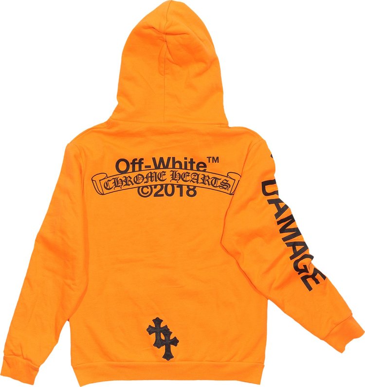 Chrome Hearts x Off White Hoodie Orange