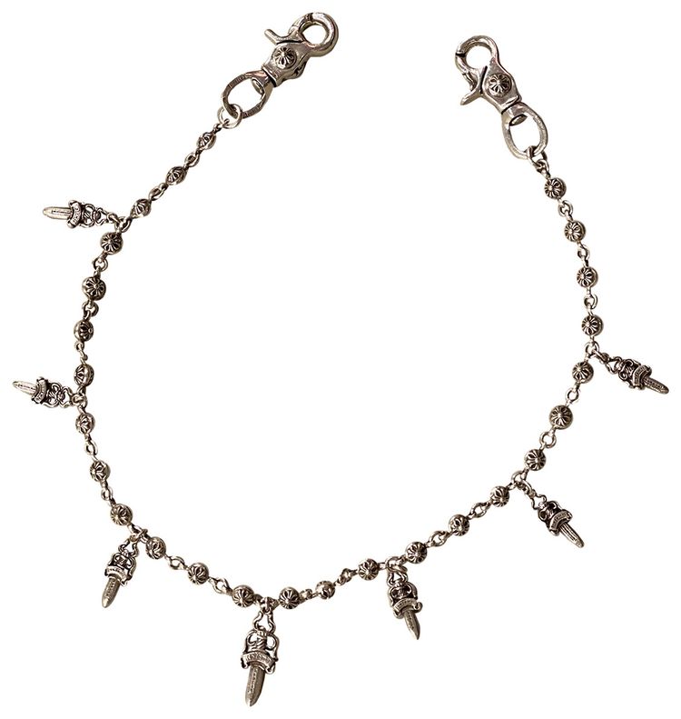Chrome Hearts Dagger Pendant Wallet Chain Silver