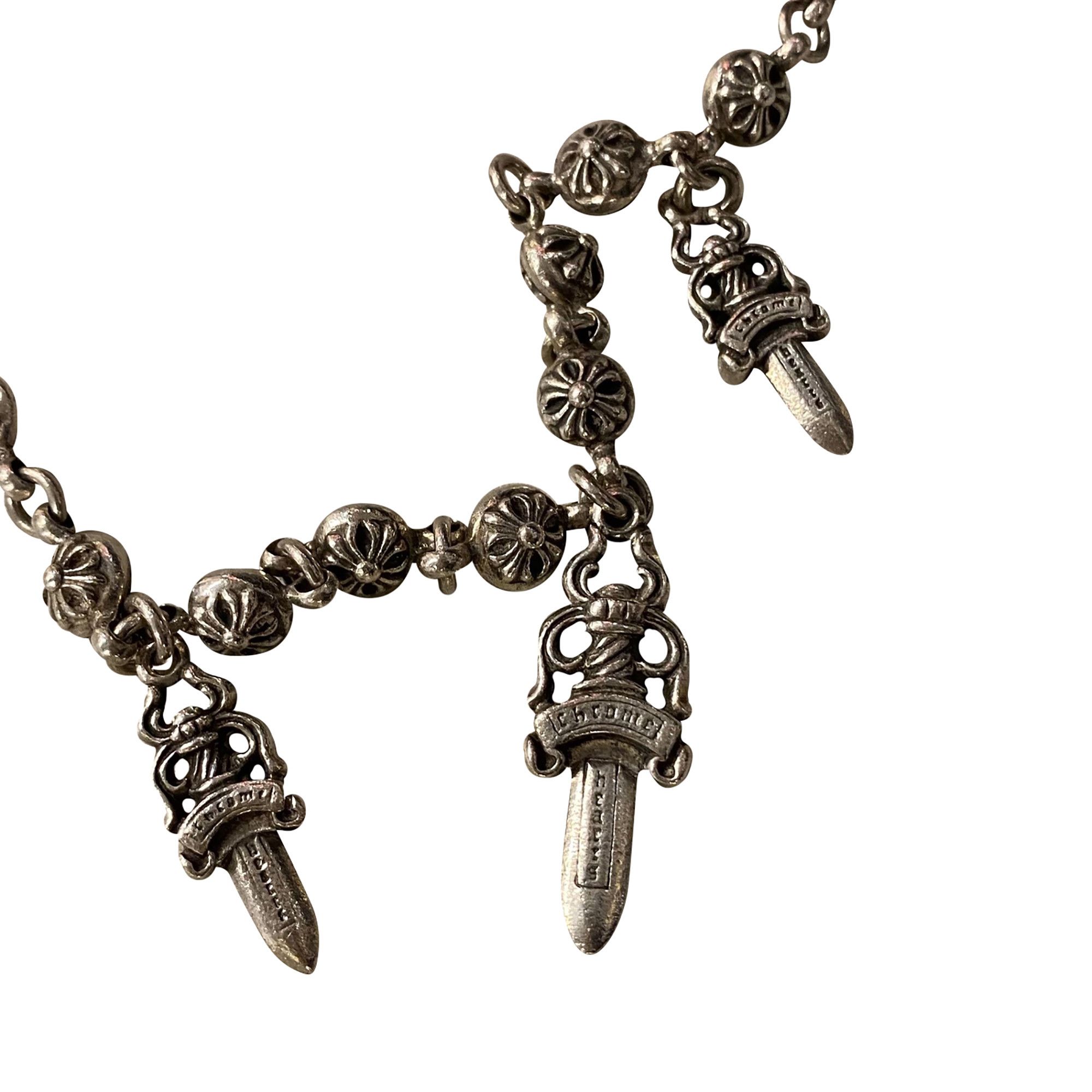 Buy Chrome Hearts Dagger Pendant Wallet Chain 'Silver