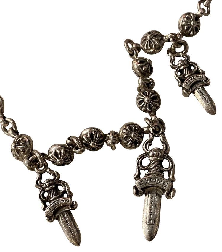 Chrome Hearts Dagger Pendant Wallet Chain Silver