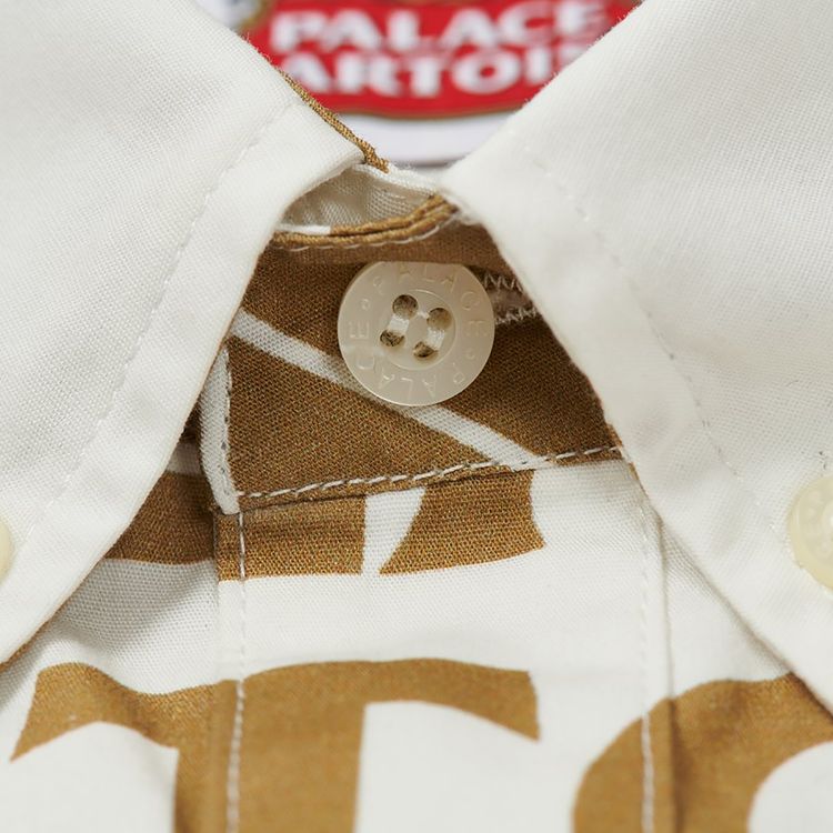 Palace x Stella Artois Oxford Shirt WhiteGold