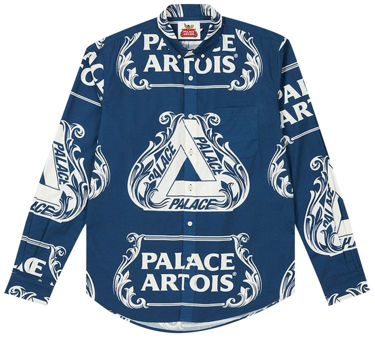 Palace x Stella Artois Oxford Shirt NavyWhite