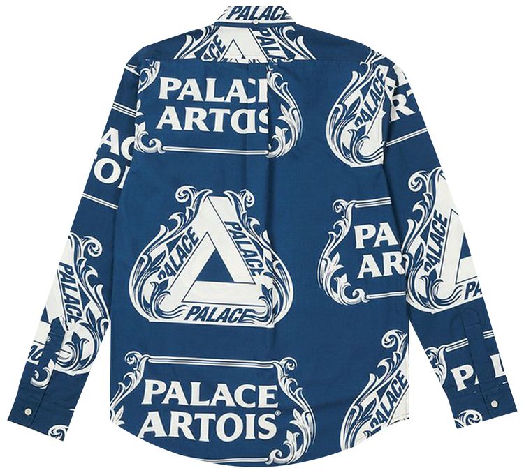 Palace x Stella Artois Oxford Shirt NavyWhite