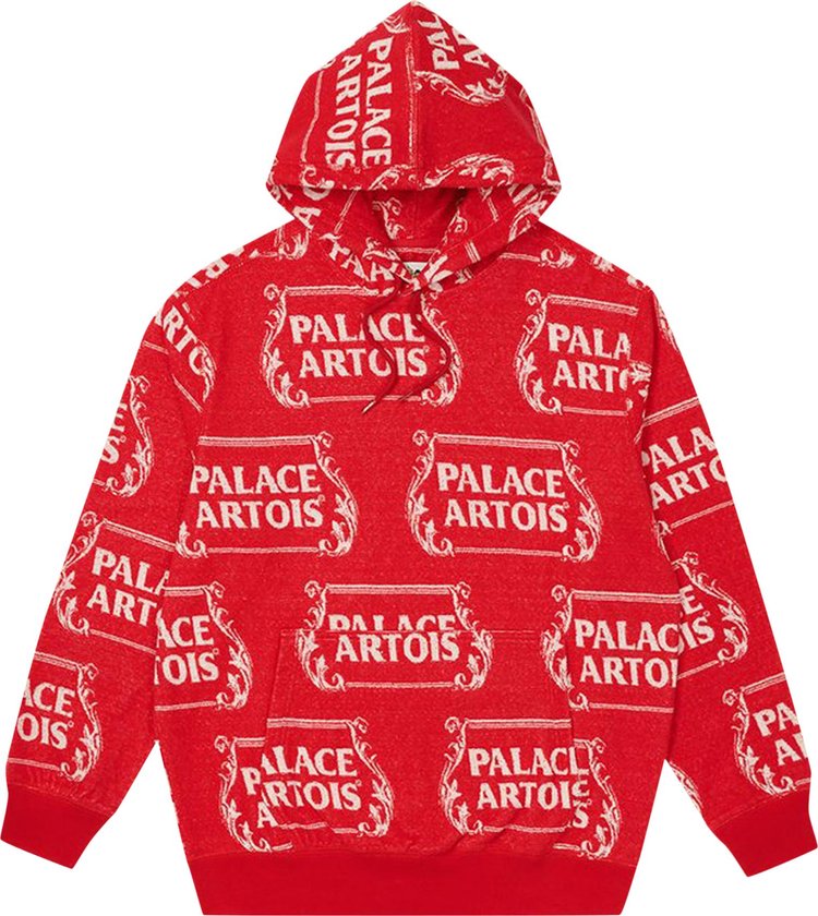 Palace x Stella Artois Towel Hood RedWhite