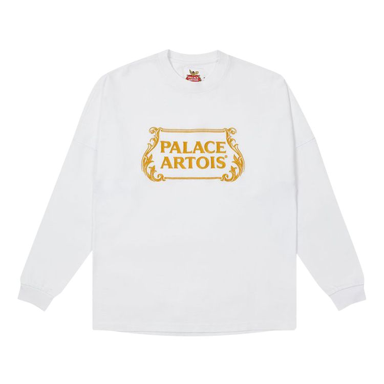 Palace x Stella Artois Drop Shoulder Long Sleeve White