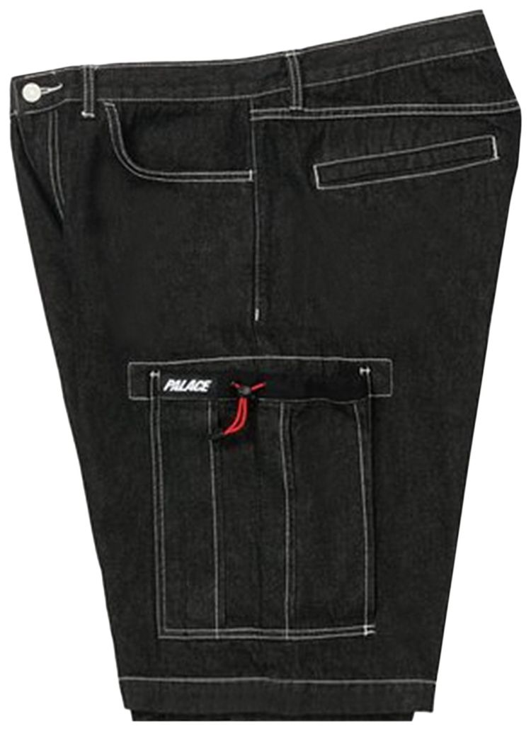 Palace Drawcord Pocket Denim Shorts Black