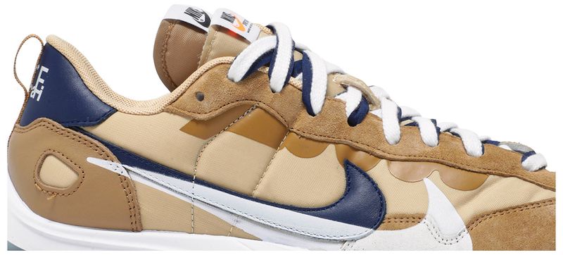 sacai x vaporwaffle tan navy