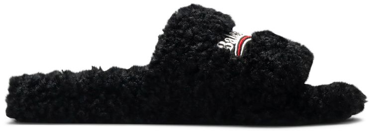 Balenciaga Wmns Furry Slides Black Red