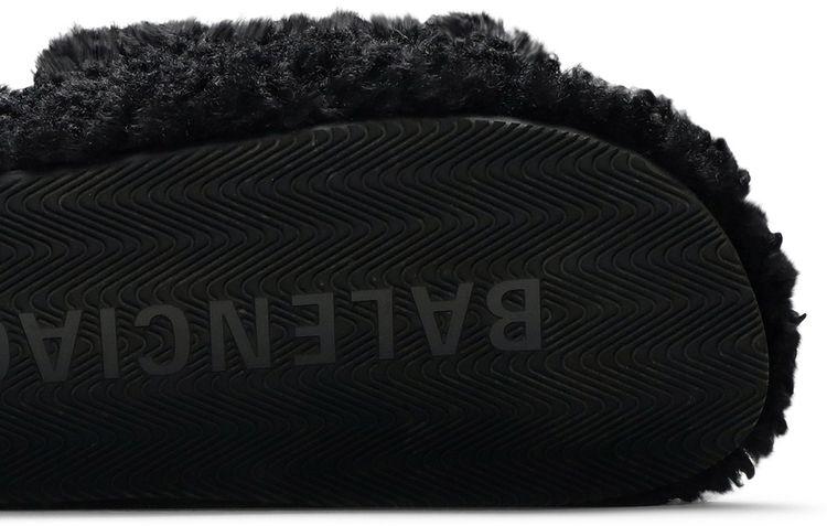 Balenciaga Wmns Furry Slides Black Red