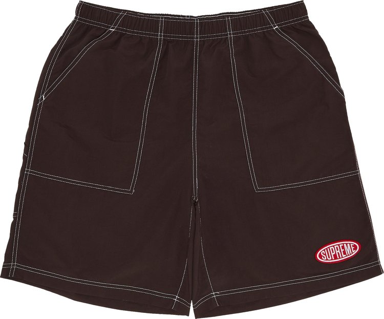 Supreme Nylon Painter Short Dark Brown