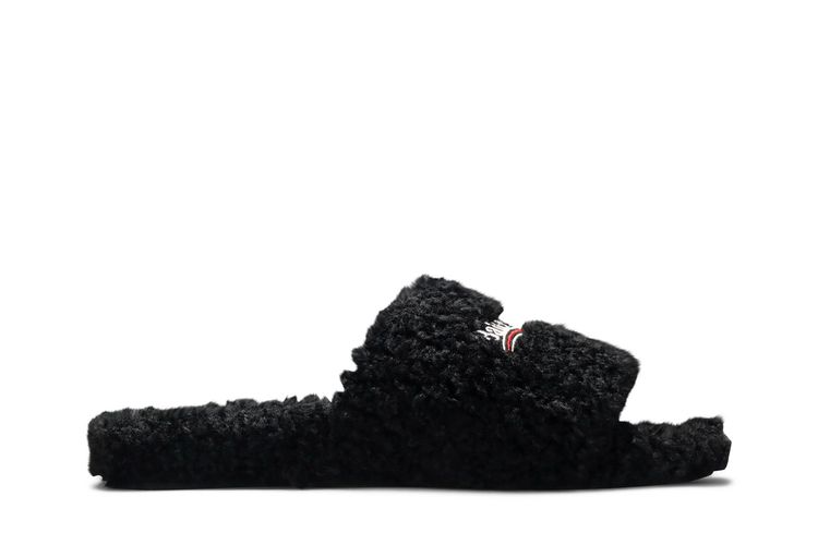 Buy Balenciaga Furry Slides 'Black' - 654747 W2DO1 1096 | GOAT