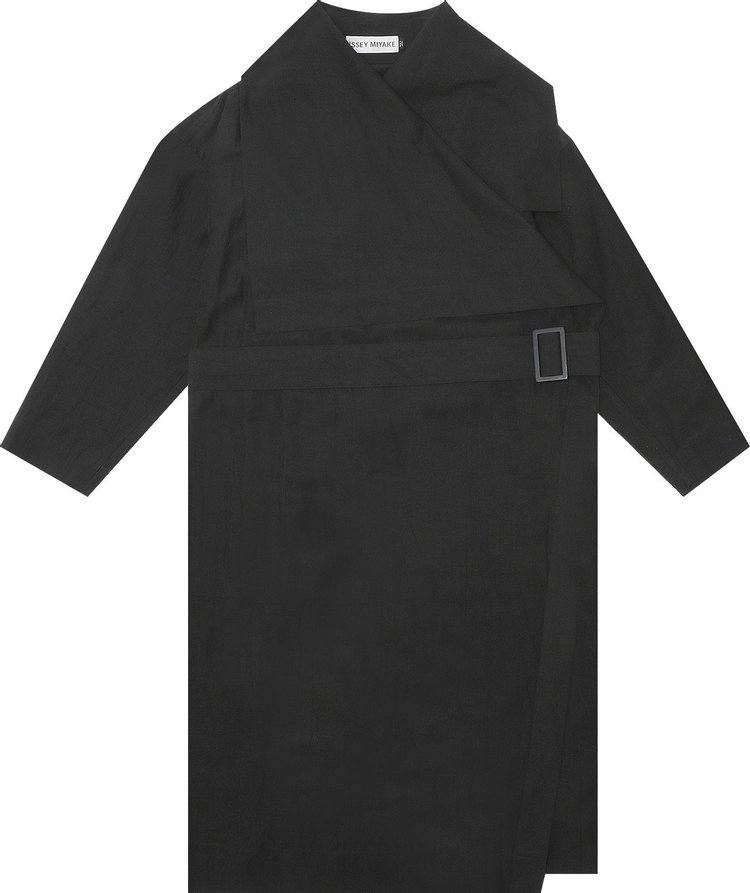 Issey Miyake Paper Like Tricot Coat Black