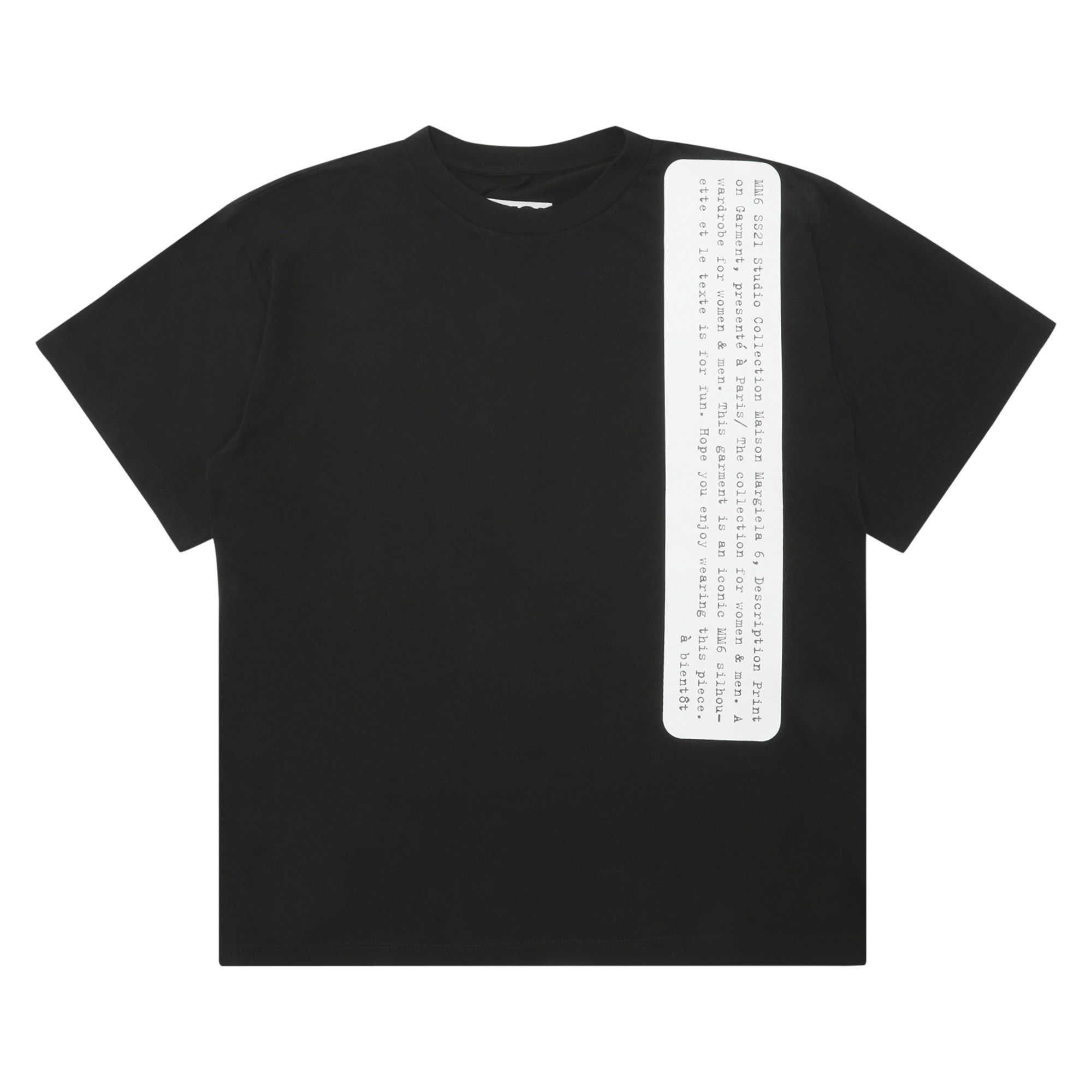 Buy MM6 Maison Margiela Description Print T-Shirt 'Black