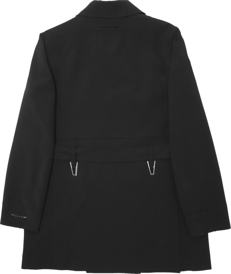 1017 ALYX 9SM Double Breasted Woven Trench Coat Black