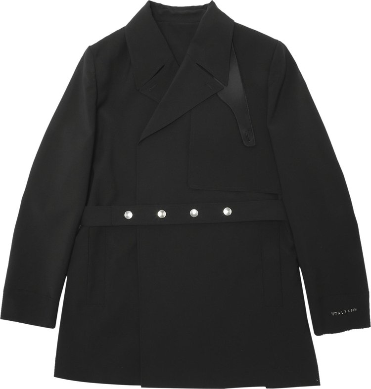 1017 ALYX 9SM Double Breasted Woven Trench Coat Black