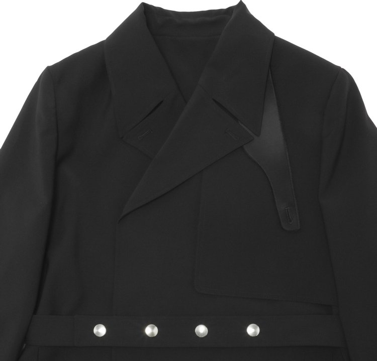 1017 ALYX 9SM Double Breasted Woven Trench Coat Black