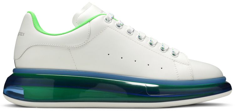Alexander McQueen Oversized Sneaker Transparent Sole   White Blue