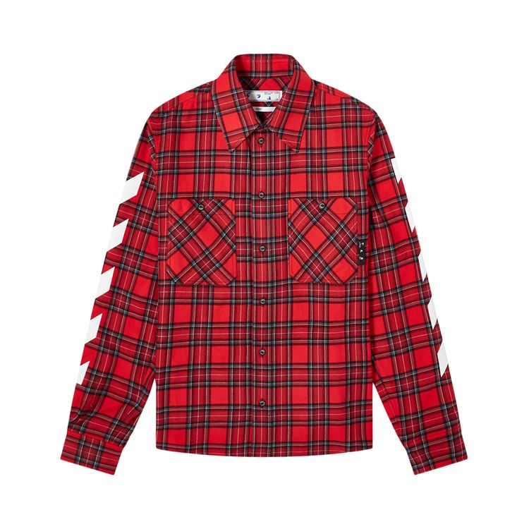 Off White Diag Flannel Shirt SambaWhite