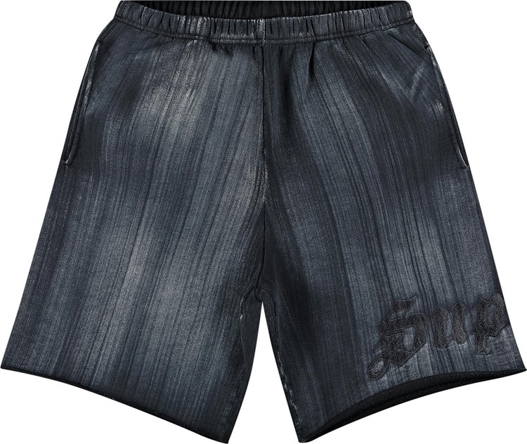 Supreme Brush Stroke Sweatshort Black