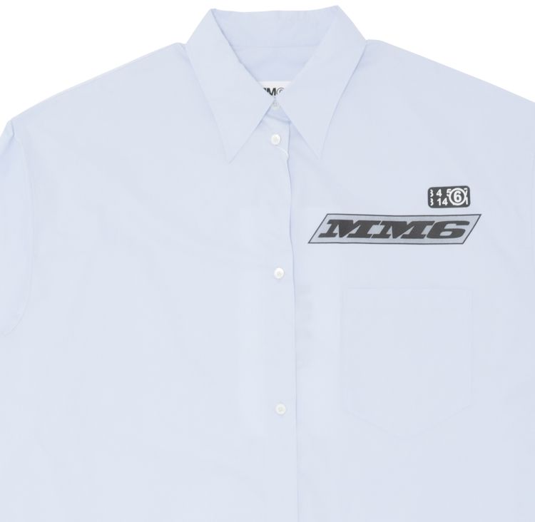 MM6 Maison Margiela Oversize Fit Shirt Dress Sky Blue