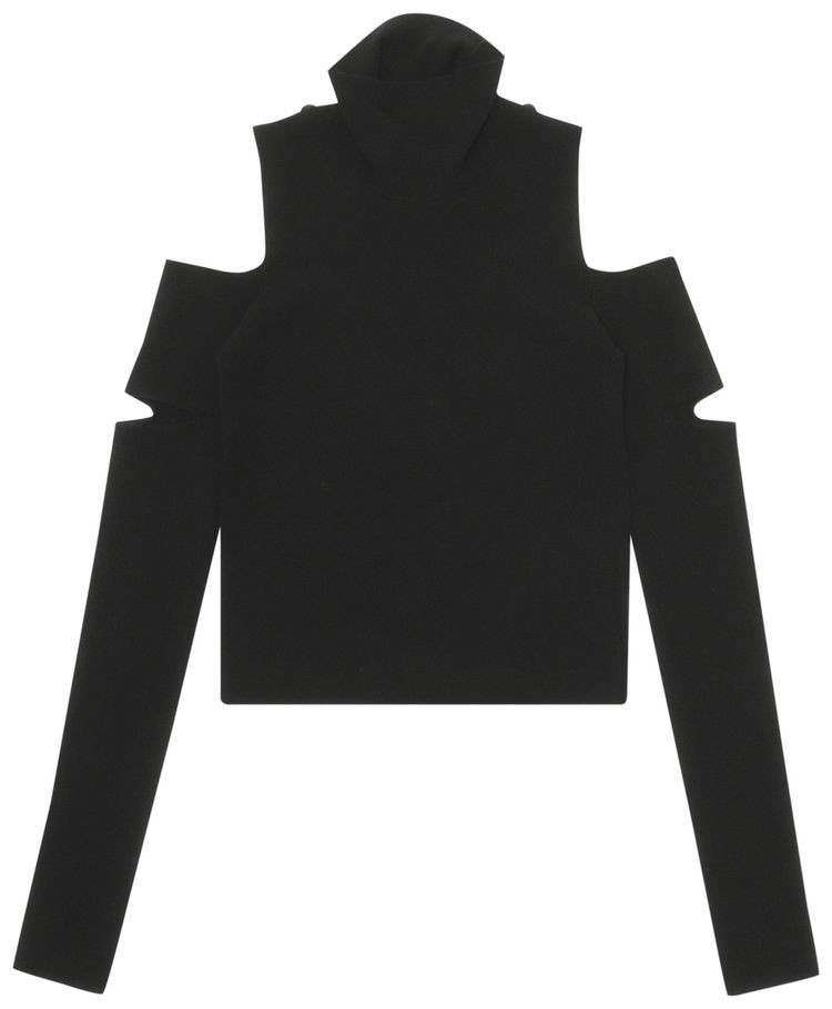 MM6 Maison Margiela Off Shoulder Pullover Black