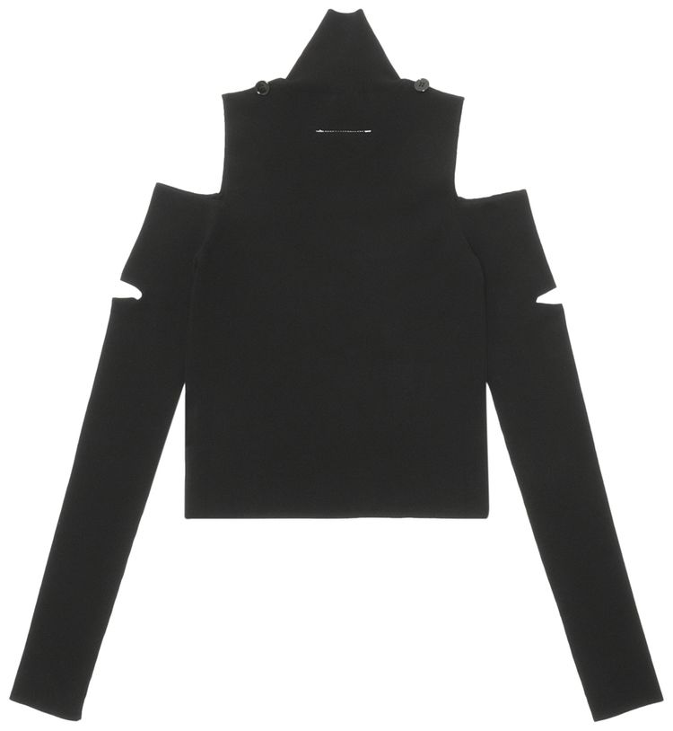 MM6 Maison Margiela Off Shoulder Pullover Black
