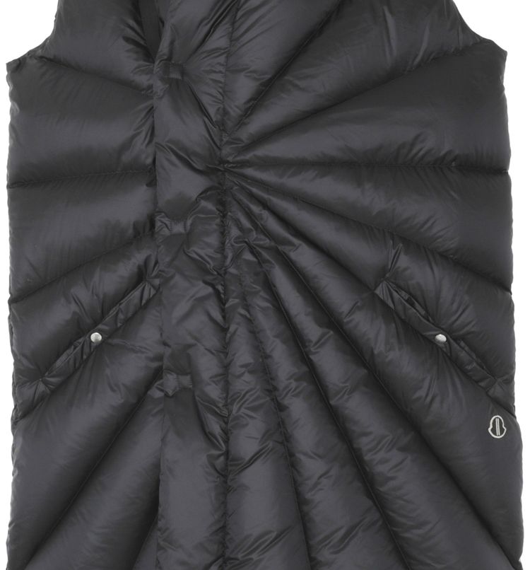 Rick Owens x Moncler Porterville Sleeveless Downcoat Black