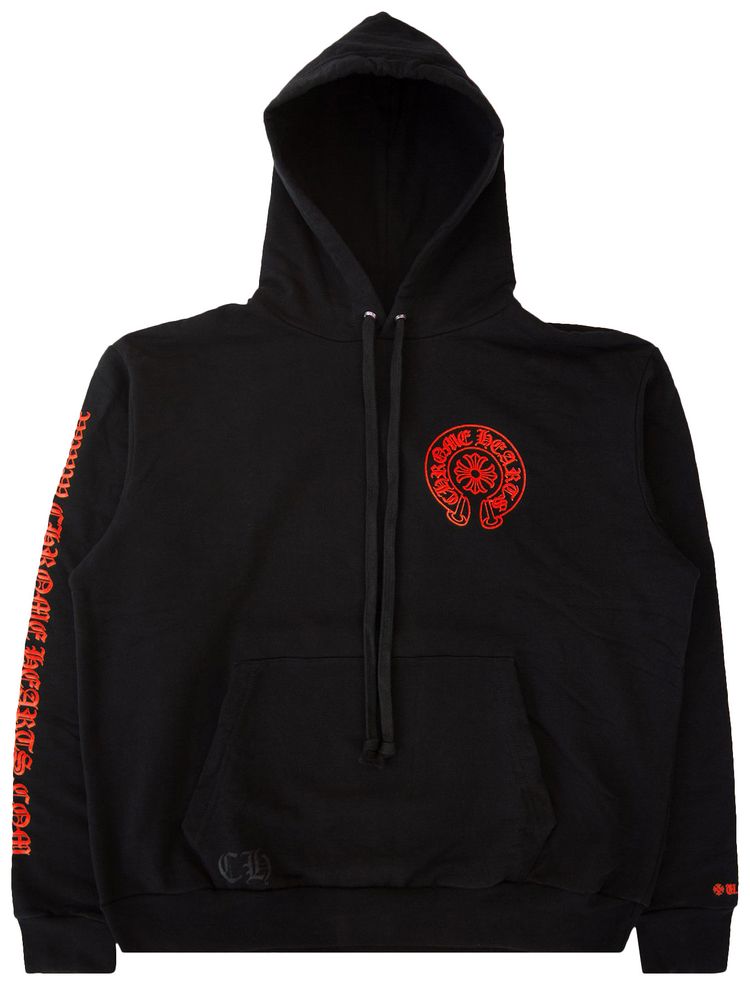 Chrome Hearts Horse Shoe Hoodie Web Exclusive BlackRed