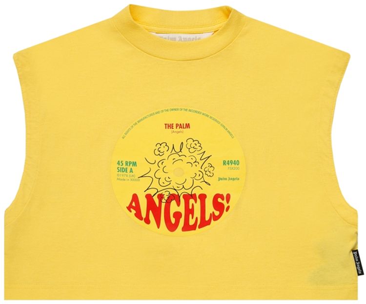 Palm Angels Records Angels Muscle Tee YellowRed