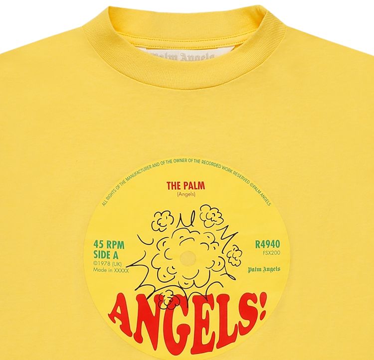Palm Angels Records Angels Muscle Tee YellowRed
