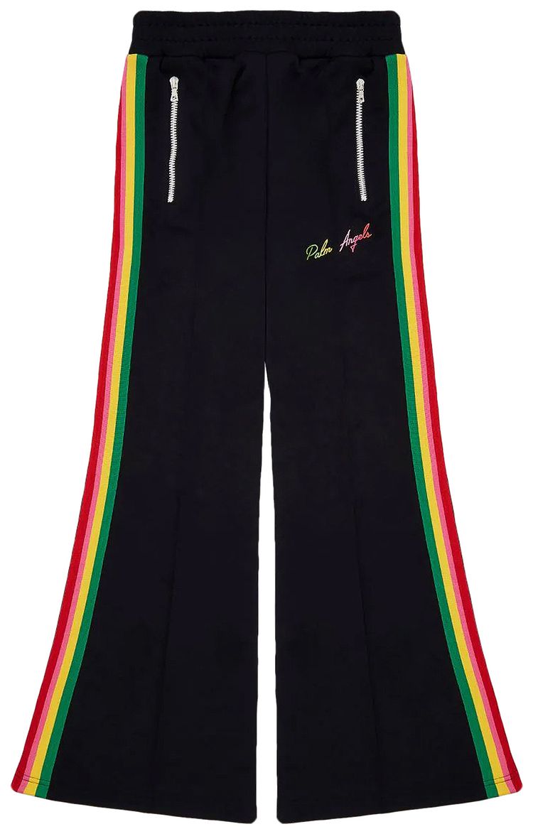 Palm Angels Miami Logo Wide Track Pants BlackMulti