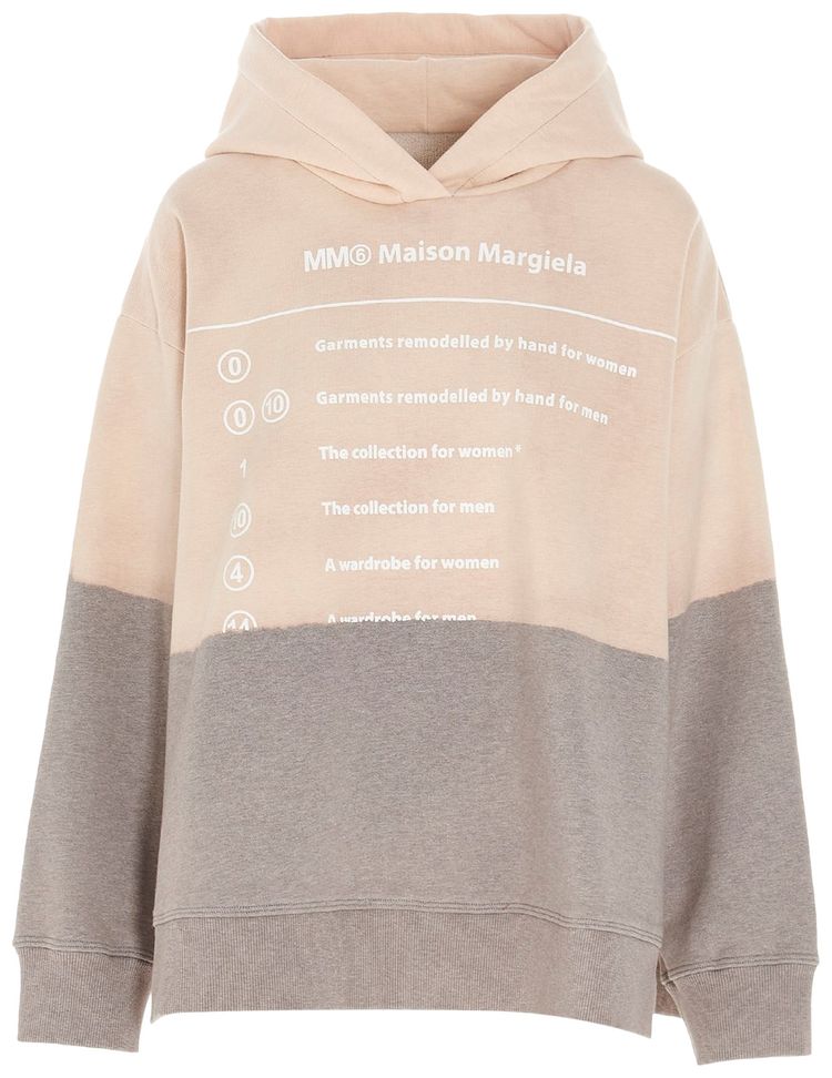 MM6 Maison Margiela Logo Printed Hoodie Grey Melange
