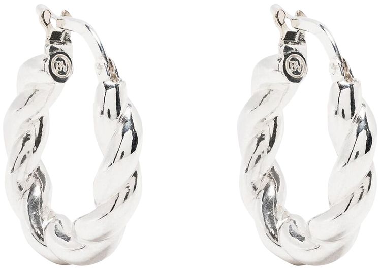 Bottega Veneta Twist Earrings Silver