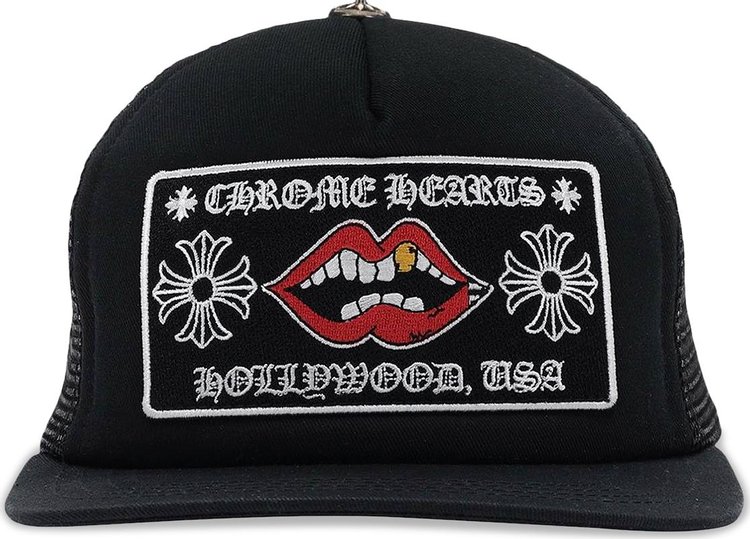 Chrome Hearts Chomper Hollywood Trucker Hat Black